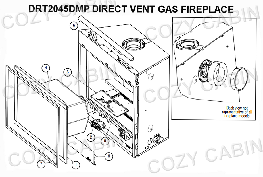 DIRECT VENT GAS FIREPLACE (DRT2045DMP) #DRT2045DMP